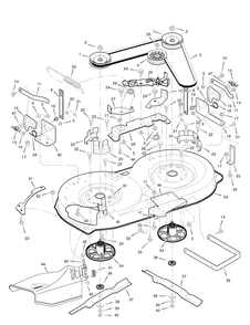 Mower Housing Diagram and Parts List for 385002X78C 2006 Briggs and Stratton Lawn Tractor